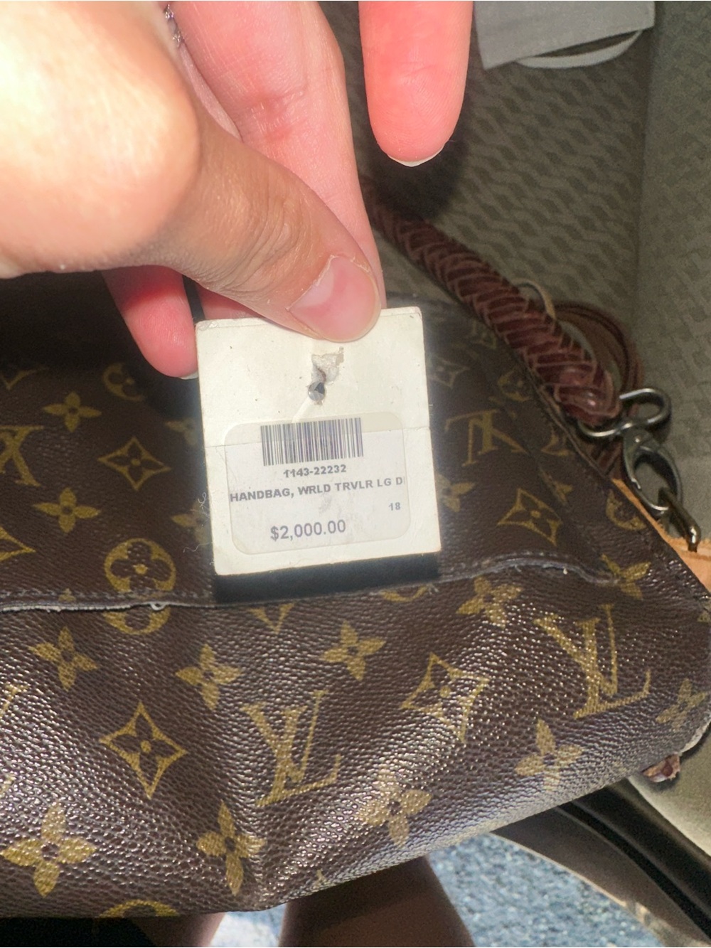 Louis Vuitton Brown Monogram Fringe Crossbody with genuine Turquoise Accent - Picture 12 of 12